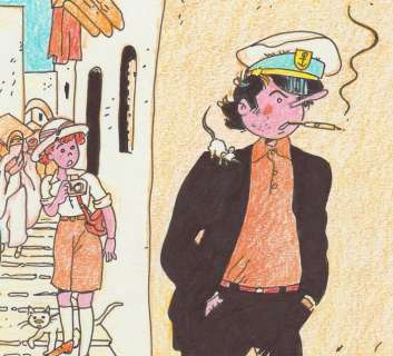 Wasterlain, Marc - Dessin original en couleur - Docteur Poche + Jeannette Pointu - Parodie Hergeene (2018) | Catawiki