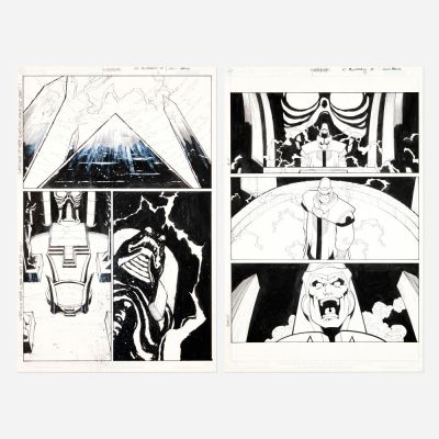 Lot 325 - Ed McGuinness and Jason Martin, Thundercats #1 Story Pages 4 and 5 Original Art (DC Comics/Wildstorm, 2002) | Landry Pop Auctions