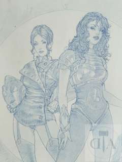 De Vincentiis/Dessin original XL illustrant lady Rocketeer… | Dagoty