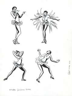 Catel (Née En 1964) - CATEL Â«4 Études de Joséphine BakerÂ» Encre de Chine Signé et daté 2012&