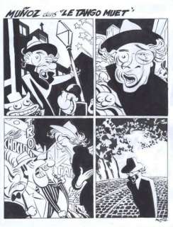 Muã±Oz | Â« dans le Tango MuetÂ» Planche pour une sérigraphie réalisé | Aponem