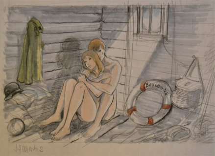 War and Dreams T1 - Crayonné original rehaussé d’aquarelle - étude | Catawiki