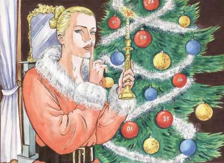 Diabolik - illustrazione originale "Eva natalizia" - Page volante | Catawiki