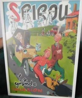 Spirou et Fantasio - Grand dessin original -" La Grande Invasion " - Hommage Ã  Franquin - (2009) | Catawiki