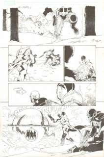 Esad Ribic - Uncanny X-Force #6 P.11 - Deathlok & Fantomex Defeat Deathlok Captain America - 2011