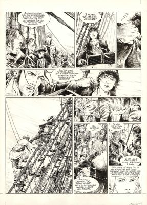 Franck Bonnet | USS Constitution - Livre II - Il y a deux justices en mer, celle des gradés et celle des sans grades (T.2) - Planche originale n°17 | Daniel Maghen