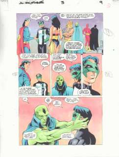 Anibal Rodriguez, Jeff Johnson, John Kalisz - Justice League: a Midsummer‘s Nightmare #3 P.9 Color Guide Art - Whole Jla - 1996