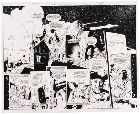 PROMETHEA #14 COMIC BOOK DOUBLE PAGE SPREAD ORIGINAL ART BY J.H. WILLIAMS III. | Hake’s