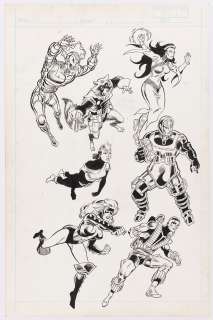 OFFICIAL HANDBOOK OF THE MARVEL UNIVERSE BULLPEN ARCHIVES ORIGINAL ART. | Hake’s