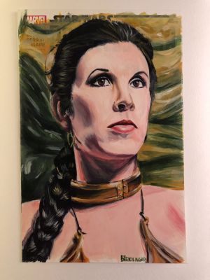 Dan Neidlinger | Princess Leia #1 Acrylic Painted Sketch Cover | Raremarq (Buy It Now)