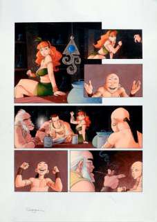 Cassegrain D | TAO BANG Encre de chine et de couleurs pour la planche originale | Coutau Bégarie