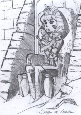 Dragan de Lazare - Illustration originale Rubine en pharaon | Galerie des bulles