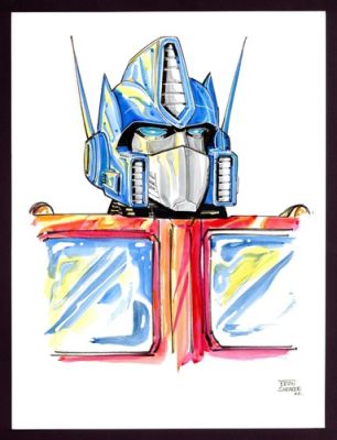 Optimus Prime Painting by Brian Shearer | eBay US (Buy It Now)