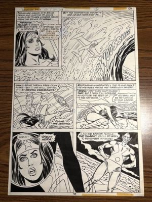Adventure Comics #459 Wonder Woman Story Page 2 ORIGINAL ART Jack Abel DC 1978