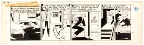 Chester Gould | Dick Tracy Daily Comic Strip Original Art dated 10-12-45 (News Syndicate Co., Inc., 1945). | Heritage