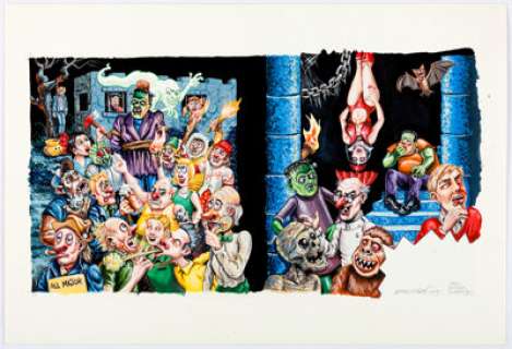 Matthew Kirscht - Wacky Packages Binder Collection #13 Painting Original Art (Topps, 2013).