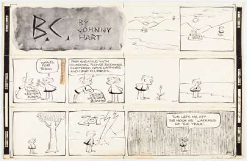 Johnny Hart | B.C. Sunday Comic Strip Original Art dated 10-15-61 (NY Herald Tribune, 1961). | Heritage