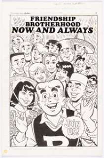 Stan Goldberg and Henry Scarpelli - #3 Splash Page 9 Original Art (Archie, 1990).