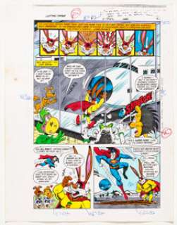 Carl Gafford Captain Carrot and His Amazing Zoo Crew #1 Story Page 4 Production Color Guide ... | Heritage