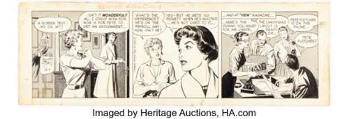 Leonard Starr | On Stage Daily Comic Strip Original Art dated 12-6-57 (Chicago Tribune Syndica... | Heritage