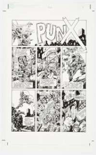 Keith Giffen and Claude St. Aubin - PunX #4 Unpublished Story Page 2 Original Art (Acclaim/Valiant, 1995)....