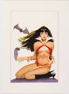Jim Silke - Vampirella Pin-Up Illustration Original Art (1997).... | Heritage