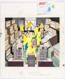 Al Jaffee | MAD #378 Inside Back Cover "Fold-In" Original Art and Envelope of Miniature Diagrams Group of 2 (EC Publ... | Heritage