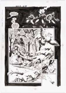 Garney, Ron | Ron Garney and Al Milgrom Ghost Rider, Wolverine, Punisher: The Dark Design Unused Story Page 38 Original Art (Mar... | Heritage