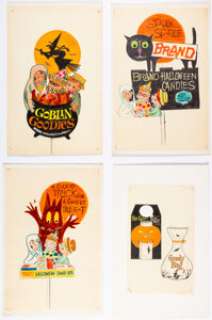 Advertising Art - Non-Specific Artist | Halloween Advertising Art Pitch Piece Illustrations Original Art Group of 7 (c. 1970s).... (Total: 7 Original Art) | Heritage