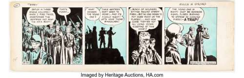 Caniff, Milton | Milton Caniff Terry and the Pirates Daily Comic Strip Original Art dated 8-26-39 (News Syndicate Co., Inc., 1939).... | Heritage