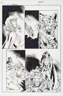 Bonk, Richard - Richard Bonk [Diogenes Neves printed blue lines] Supergirl #21 Story Page 18 Original Art (DC, 2013)....