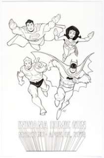 Rousseau, Craig - Craig Rousseau - Superfriends Poster Illustration Original Art (2018)....