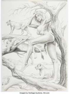 Pascarelli, Daniel - Daniel Pascarelli Wolfpack Vol. 1: A Gallery Girls Collection Pin-Up Illustration Original Art (SQP, 2001)....