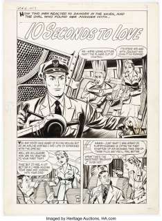 Hickey, Tom - Tom Hickey True Love Problems and Advice Illustrated #20 Complete 5-Page Story "10 Seconds to Love" Original Art (... (Total: 5 Original Art)
