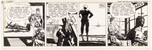 Caniff, Milton | Milton Caniff Terry and the Pirates Daily Comic Strip Original Art dated 2-25-44 (News Syndicate Co. Inc., 1944). ... | Heritage
