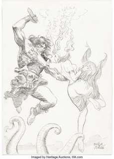 Villagran, Enrique - Enrique Villagran Conan the Cruel Pin-Up Illustration Original Art (SQP, 1996)....
