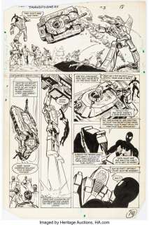 Springer, Frank - Frank Springer, Kim DeMulder, and Mike Esposito The Transformers #3 Story Page 14 Black Costume Spider-Man Origina...