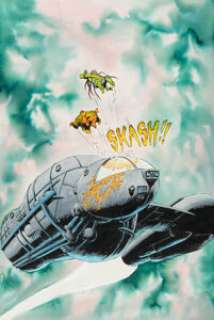 Wrightson, Bernie | Bernie Wrightson Marvel Graphic Novel #29 The Big Change Hulk/Thing Splash Page 23 Original Art (Marve... | Heritage