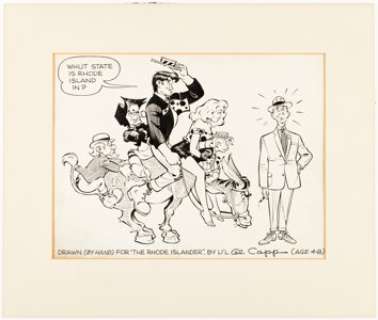 Frazetta, Frank | Frank Frazetta (attributed) and Al Capp Studio Providence, R.I., Sunday Journal Li’l Abner Illustration Original A... | Heritage