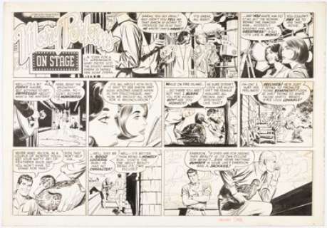 Starr, Leonard | Leonard Starr Mary Perkins On Stage Sunday Comic Strip Original Art dated 7-3-66 (Chicago Tribune, 1966). ... | Heritage