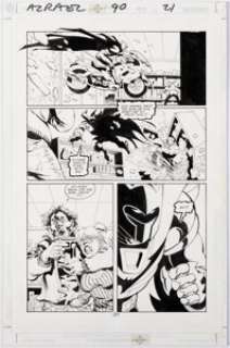 Cariello, Sergio - Sergio Cariello and James Pascoe Azrael: Agent of the Bat #90 Story Page 21 Original Art (DC, 2002). ...