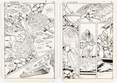 Infantino, Carmine | Carmine Infantino and Frank McLaughlin Flash #336 Story Pages 9 and 11 Original Art (DC, 1984).... (Total: 2 Items) | Heritage
