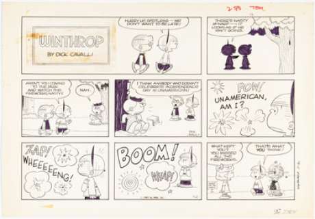 Cavalli, Dick - Dick Cavalli Winthrop Sunday Comic Strip Original Art dated 7-2-1967 (NEA, 1967)....