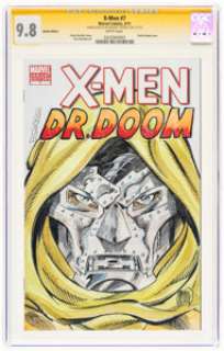 Castrillo, Anthony - Anthony Castrillo X-Men #7 Doctor Doom Variant Sketch Cover - Signature Series Original Art (Marvel, 2011) CGC NM/...