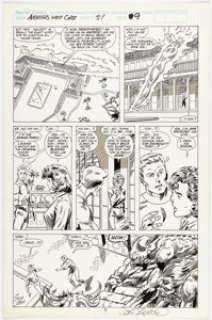 Byrne, John | John Byrne and Mike Machlan Avengers West Coast #51 Story Page 7 Original Art (Marvel, 1989).... | Heritage