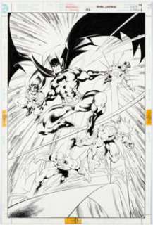 Bernado, Ramon | Ramon Bernado and Dick Giordano Total justice #1 Cover Original Art (DC, 1996).... | Heritage
