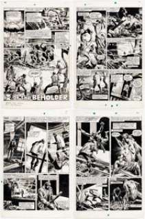 Redondo, Virgilio | Virgilio Redondo - Marvel Horror Magazine Unpublished Complete 8-Page Story "I of the Beholder" Original Art (Marvel, c. 1978)... (Total: 8 Original Art) | Heritage
