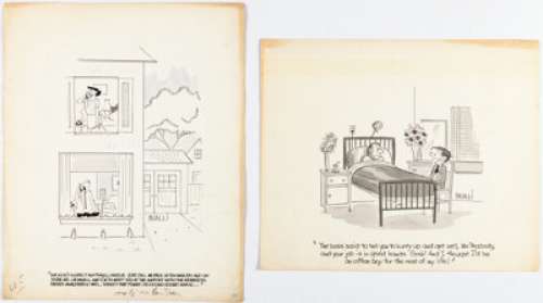 Cavalli, Dick - Dick Cavalli Look Magazine Cartoons Original Art Group of 6 (Cowles Family Publishing, 1949-54).... (Total: 6 Original Art)