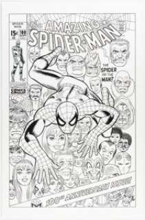 Maker Unknown | Carlos Valenzuela Amazing Spider-Man #100 Cover Re-Creation Illustration Original Art (2017).... | Heritage