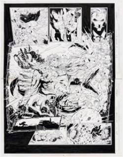 Queen, Randy - Randy Queen and Chance Wolf Cyberforce Origins #3 Double Page Spread 22-23 Impact Original Art (Image, 1995)....